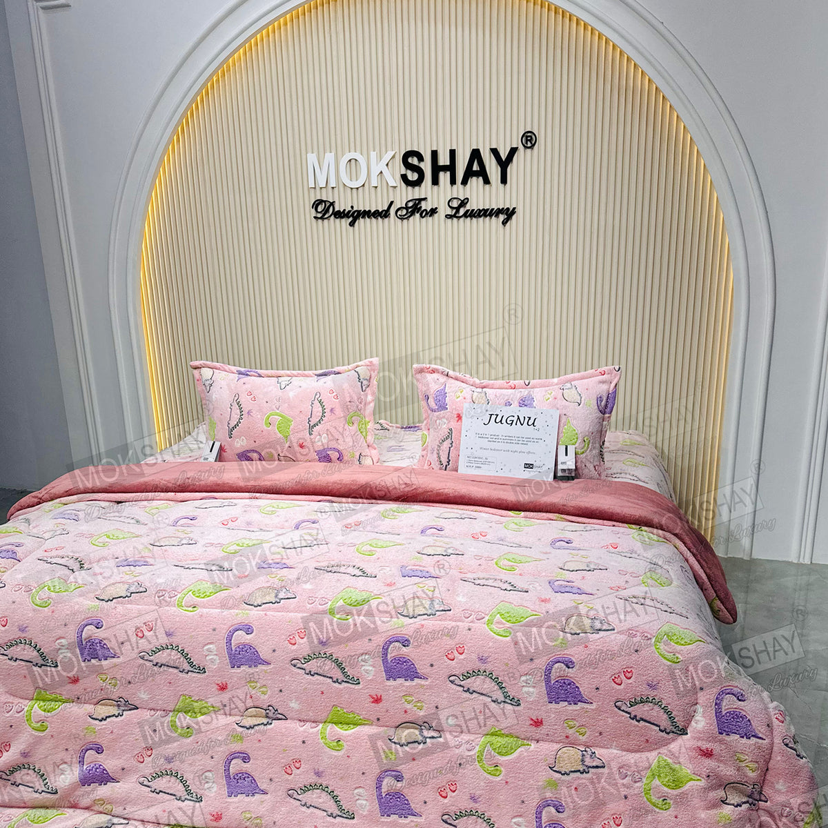 JUGNU •  GLOW PRINT GLOW IN THE DARK  WARM BEDSHEET SET { 1+2 }