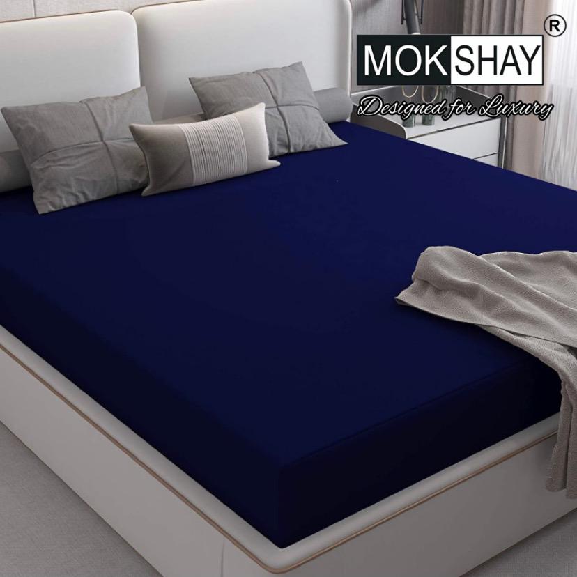 COTTON TERRY FABRIC WATERPROOF LAMINATED MATTRESS PROTECTOR WITH ELASTIC FITTED CORNERS