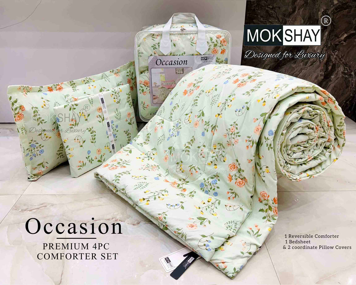 OCCASION • PREMIUM 4PC COMFORTER SET / COMFORTER WITH BEDSHEET