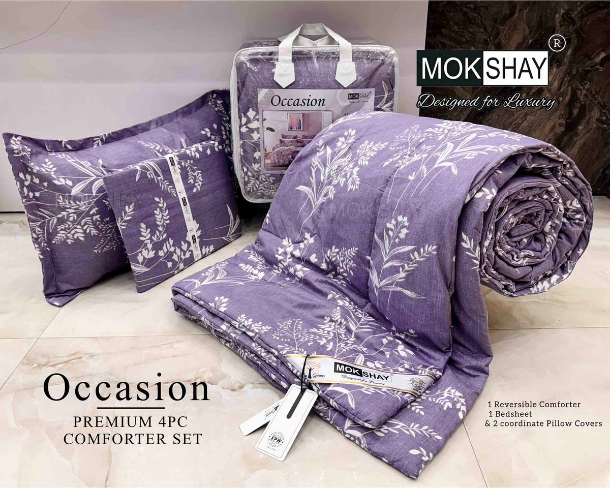 OCCASION • PREMIUM 4PC COMFORTER SET / COMFORTER WITH BEDSHEET