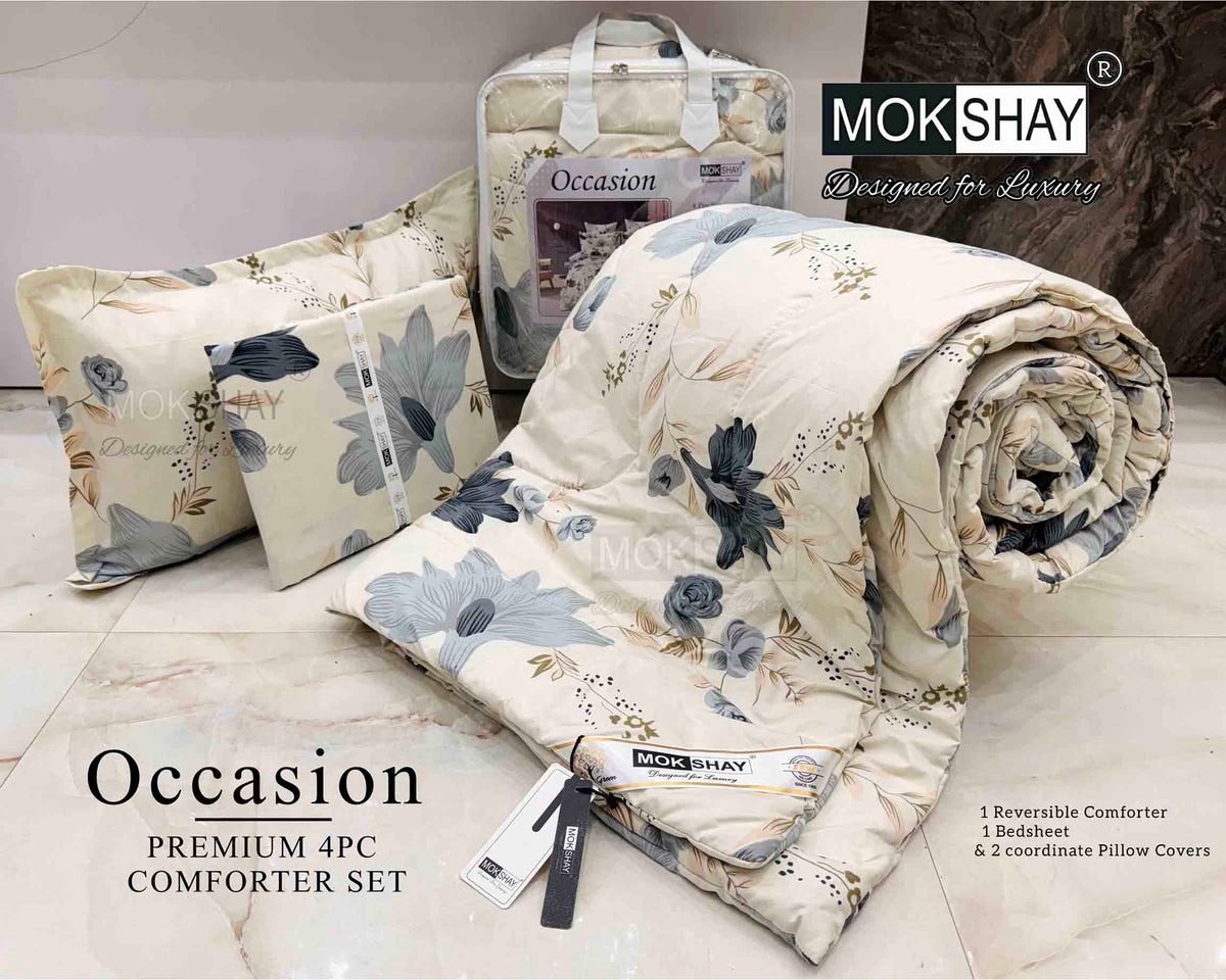OCCASION • PREMIUM 4PC COMFORTER SET / COMFORTER WITH BEDSHEET
