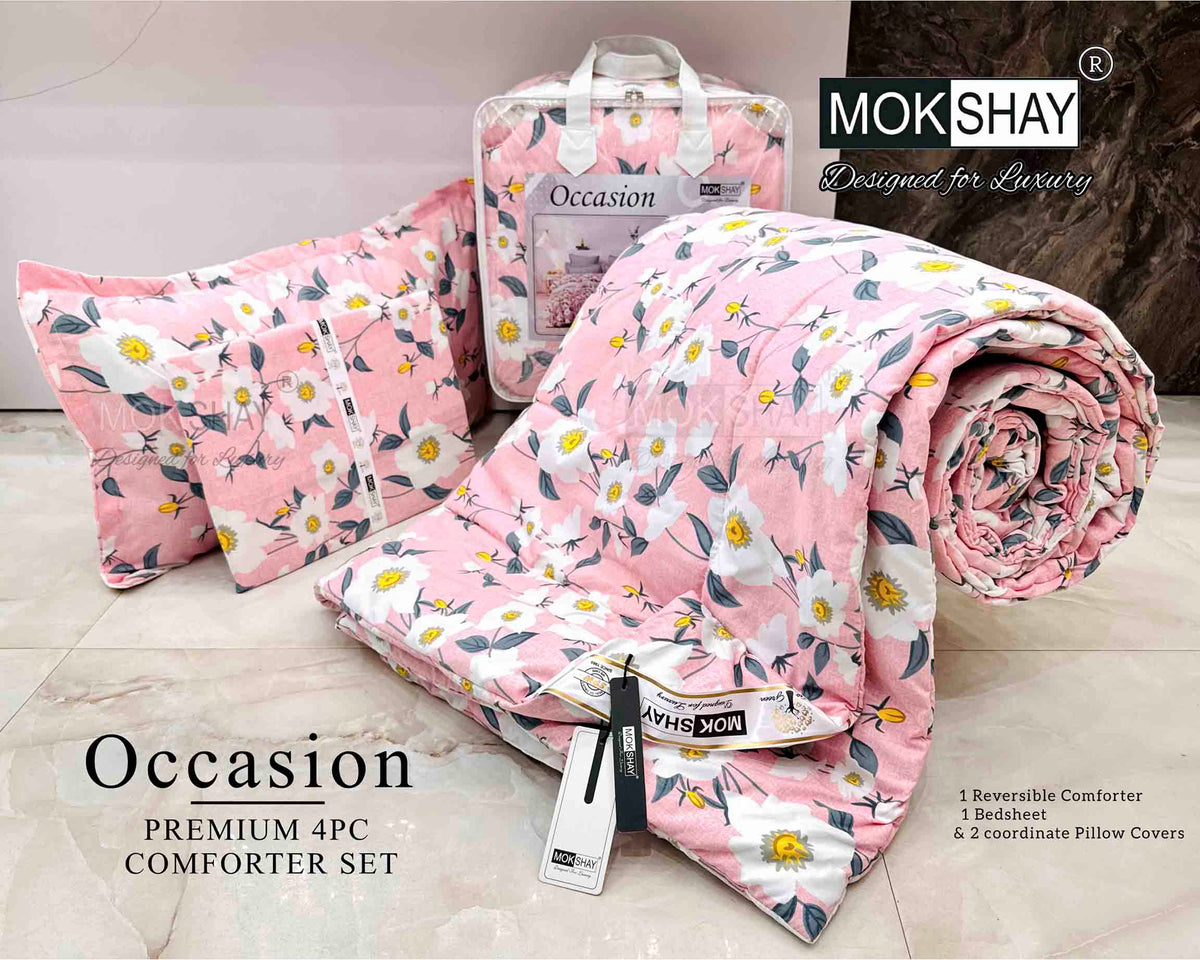 OCCASION • PREMIUM 4PC COMFORTER SET / COMFORTER WITH BEDSHEET