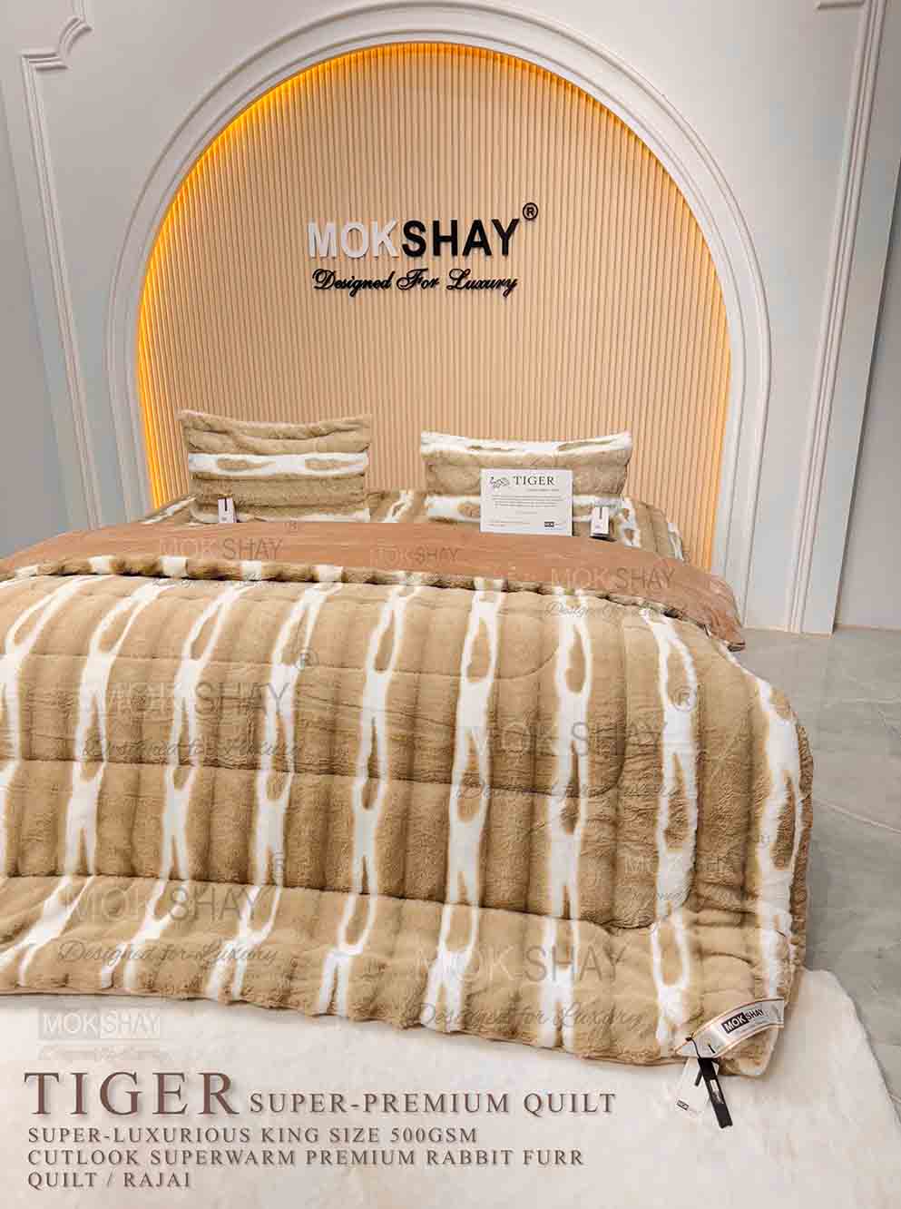 TIGER • PREMIUM 500GSM KOREAN RABBIT FURR WINTER QUILTS / RAJAI
