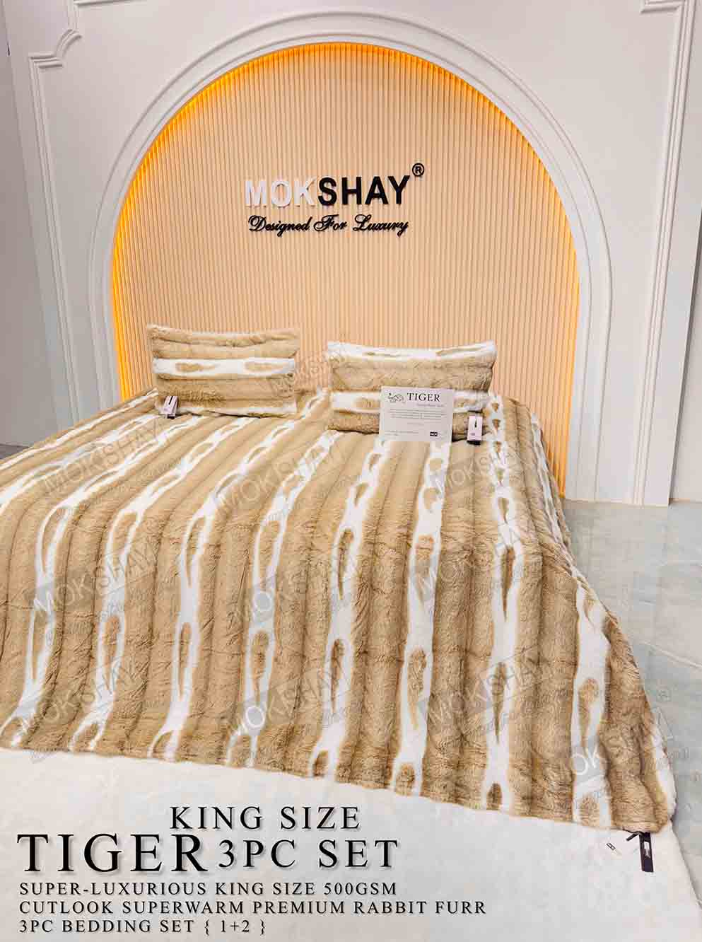 TIGER • KOREAN RABBIT FURR 500GSM SUPERWARM WINTER BEDSHEET SETS