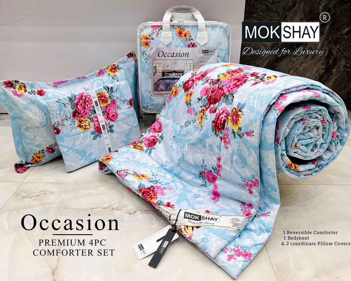 OCCASION • PREMIUM 4PC COMFORTER SET / COMFORTER WITH BEDSHEET