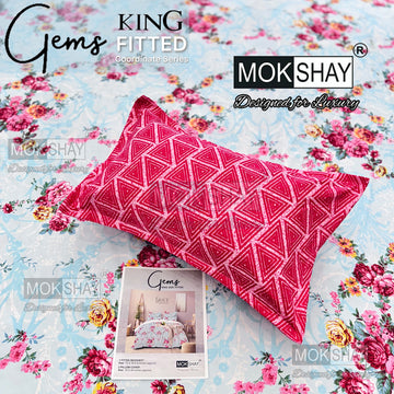 GEMS • KING SIZE 360° ELASTIC FITTED BEDSHEET SET { 1+2 }