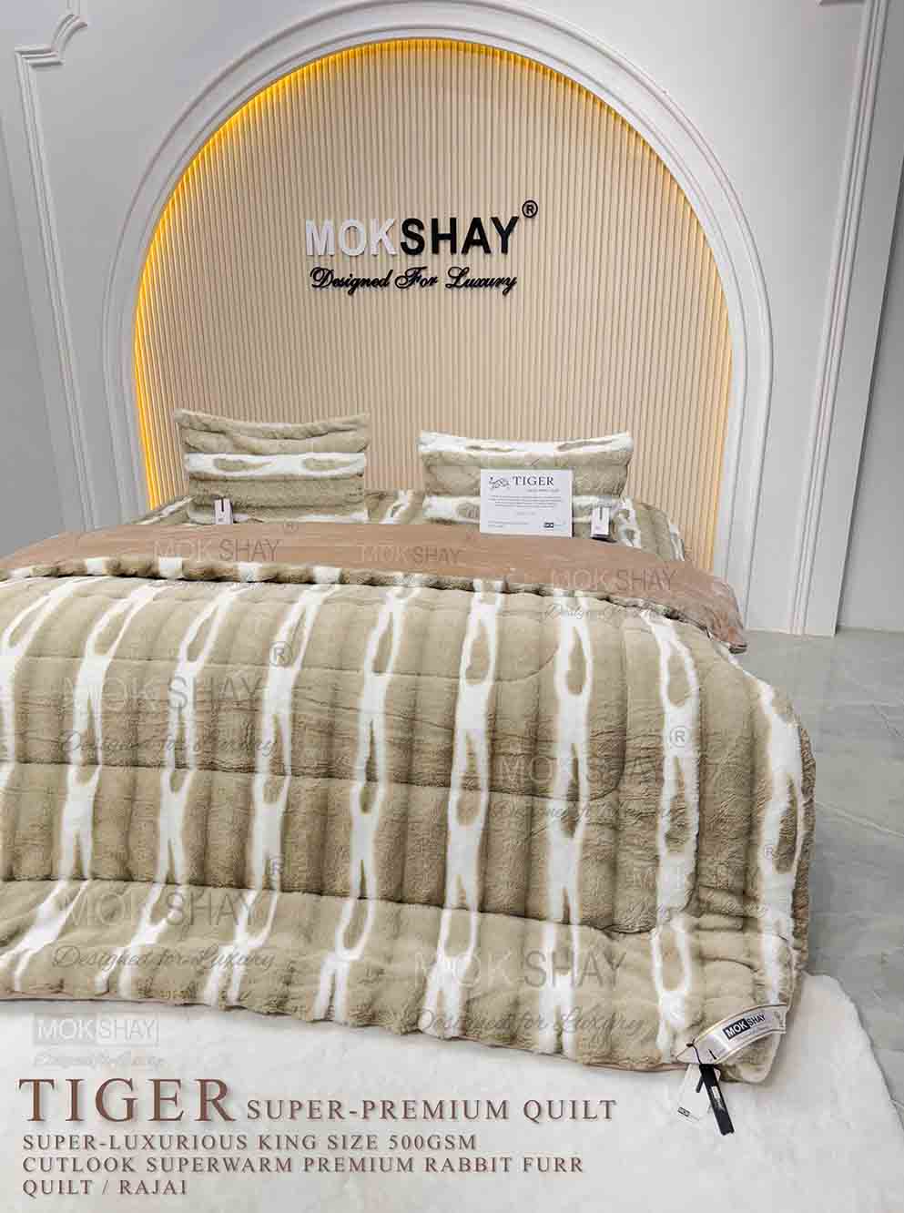 TIGER • PREMIUM 500GSM KOREAN RABBIT FURR WINTER QUILTS / RAJAI