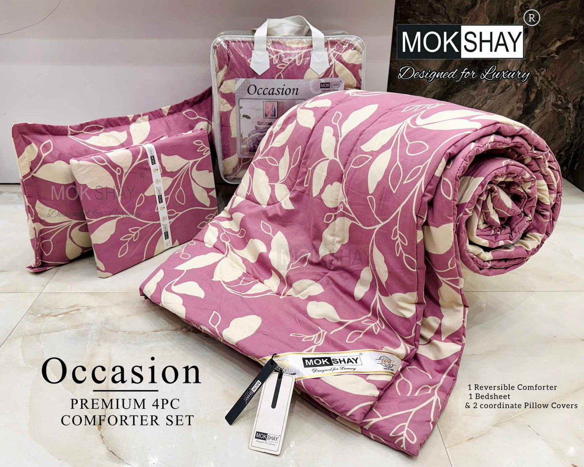 OCCASION • PREMIUM 4PC COMFORTER SET / COMFORTER WITH BEDSHEET