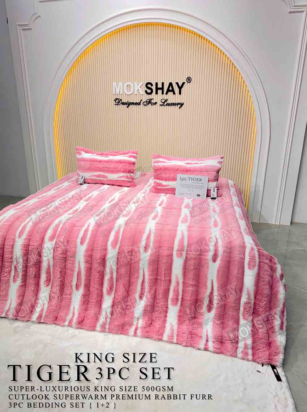 TIGER • KOREAN RABBIT FURR 500GSM SUPERWARM WINTER BEDSHEET SETS