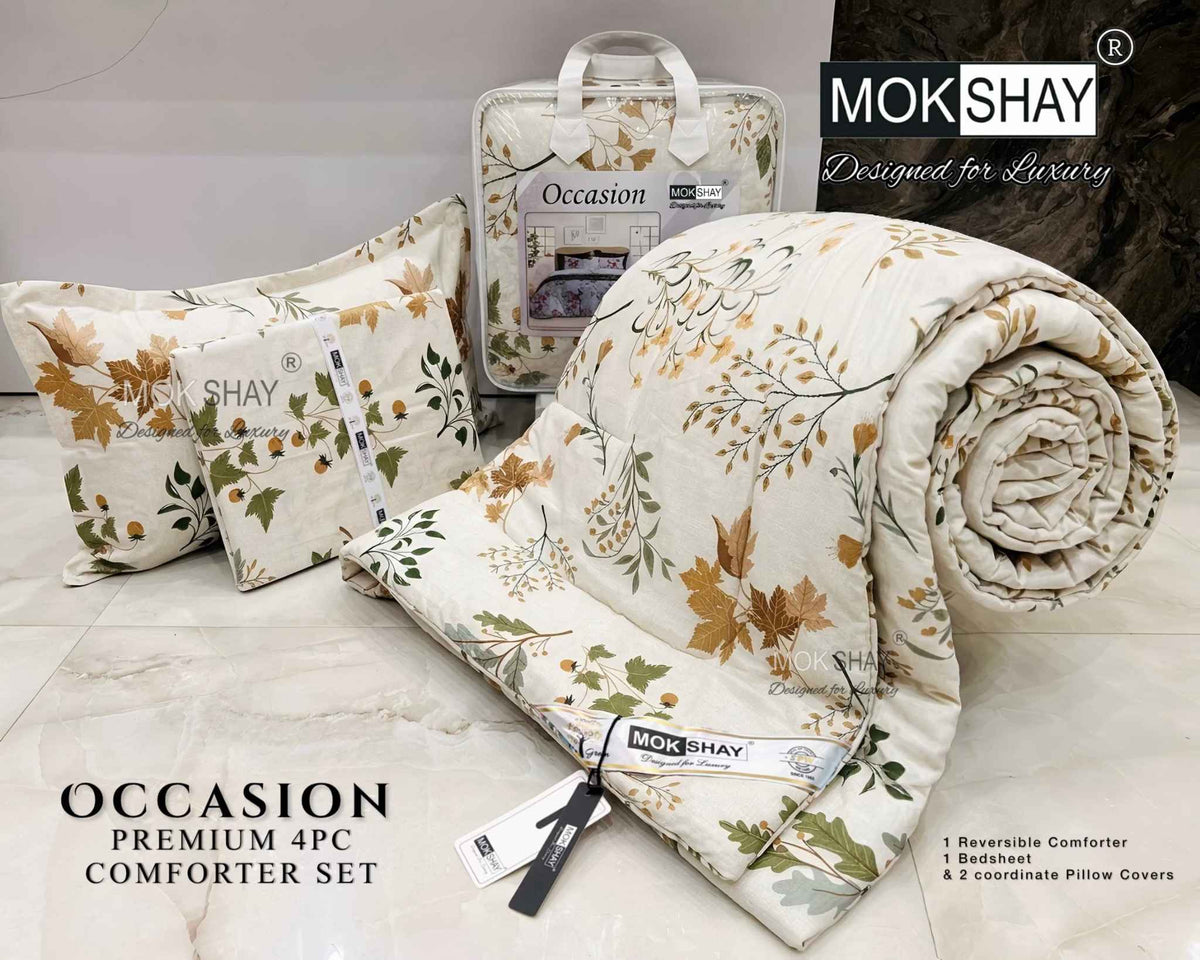 OCCASION • PREMIUM 4PC COMFORTER SET / COMFORTER WITH BEDSHEET