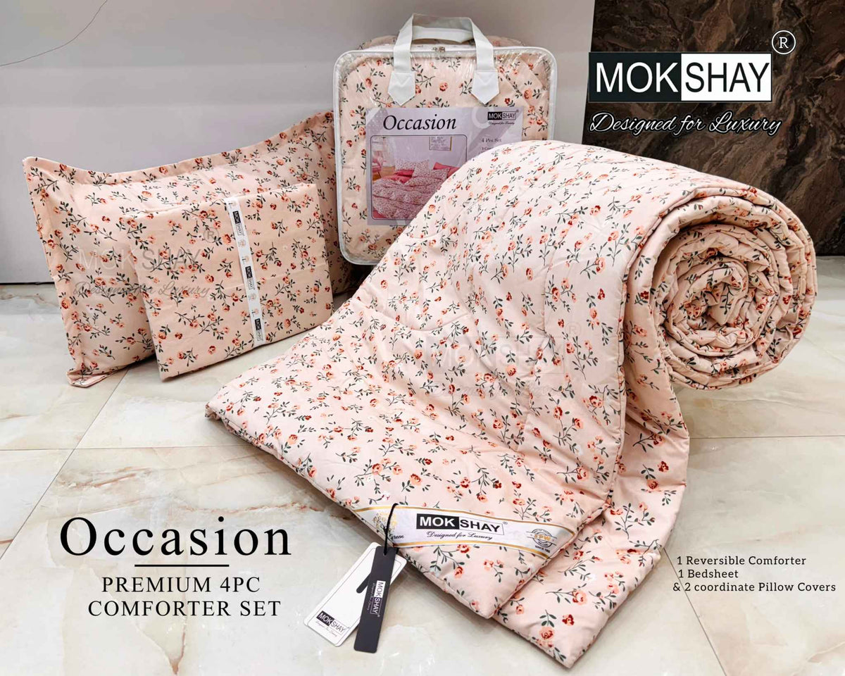 OCCASION • PREMIUM 4PC COMFORTER SET / COMFORTER WITH BEDSHEET