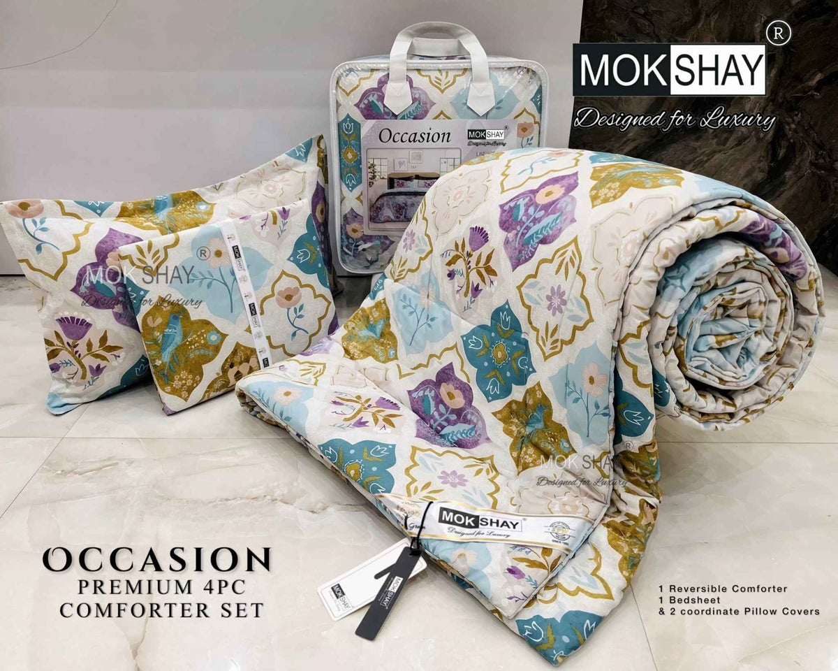 OCCASION • PREMIUM 4PC COMFORTER SET / COMFORTER WITH BEDSHEET