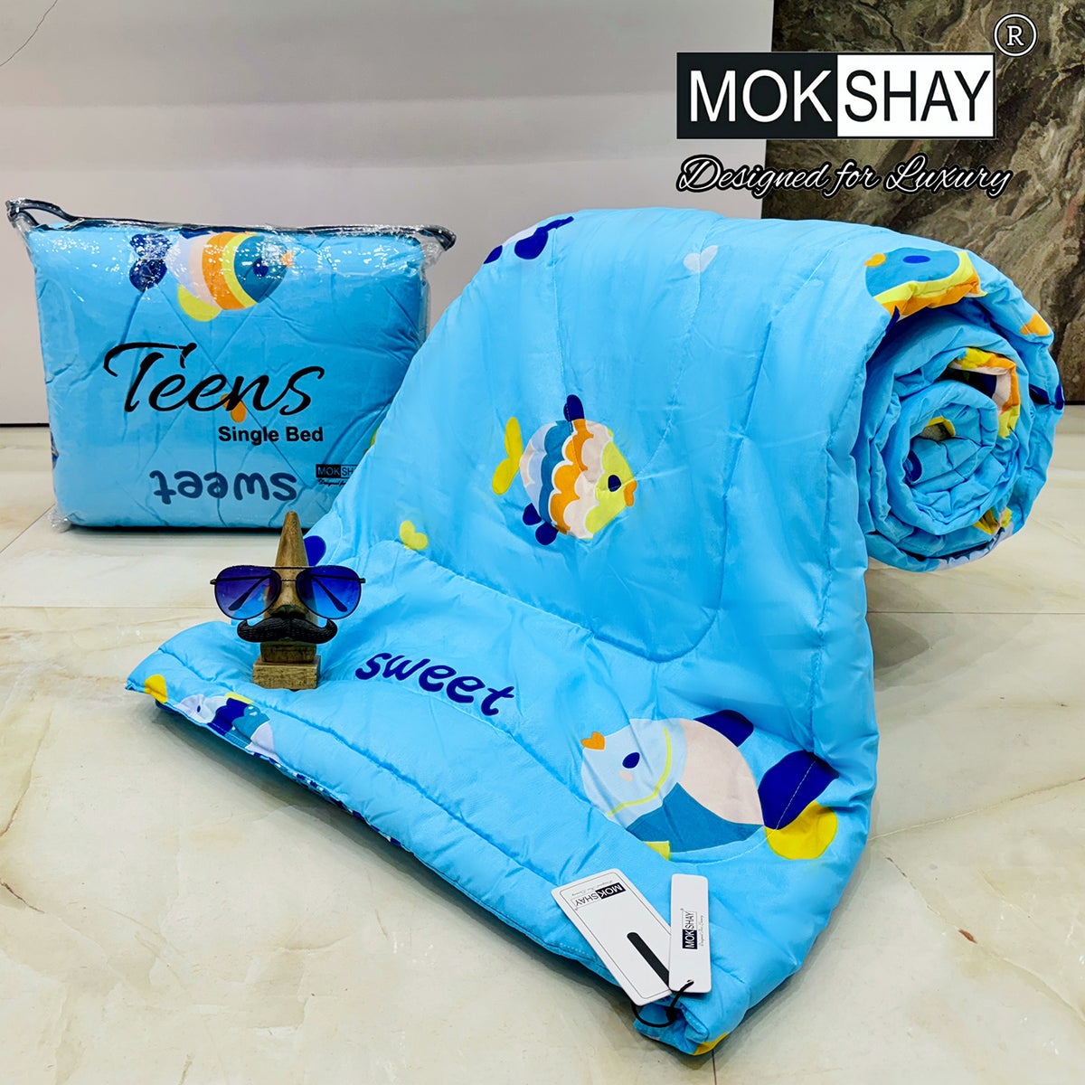 TEENS  PREMIUM SINGLE BED KIDS COMFORTER { 60x90INCHES }