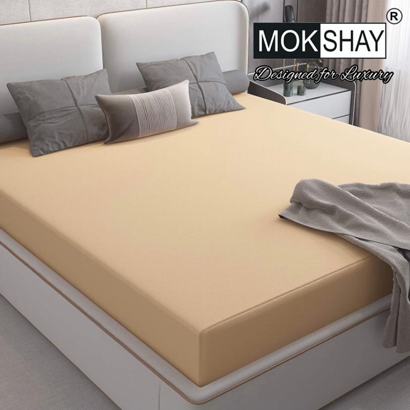 COTTON TERRY FABRIC WATERPROOF LAMINATED MATTRESS PROTECTOR WITH ELASTIC FITTED CORNERS