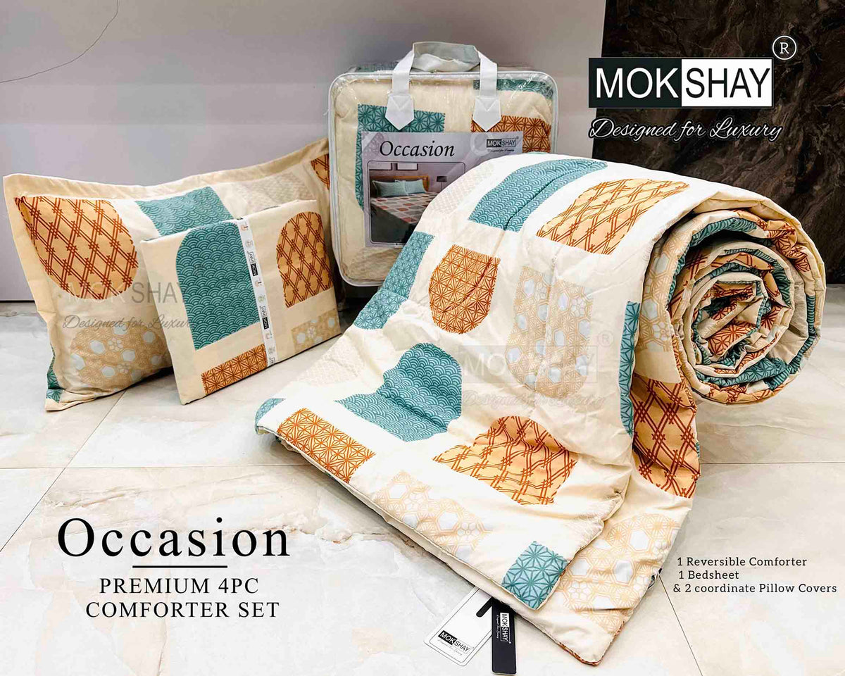 OCCASION • PREMIUM 4PC COMFORTER SET / COMFORTER WITH BEDSHEET