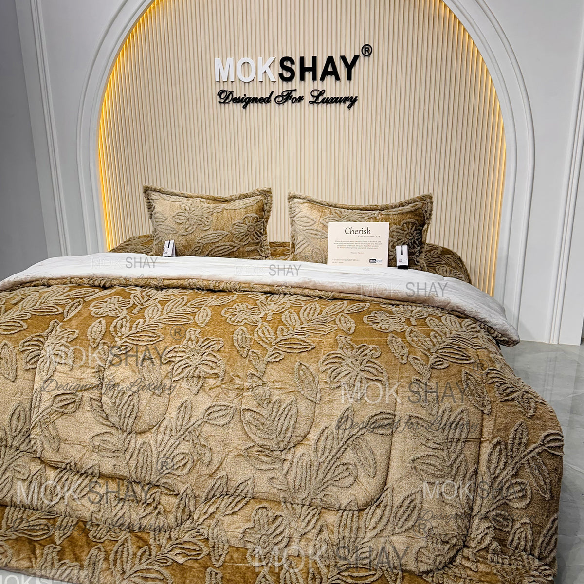 CHERISH • PREMIUM QUILT / RAJAI DOUBLE BED IMPORTED TUFFTED RABBIT FURR CUTLOOK 500GSM