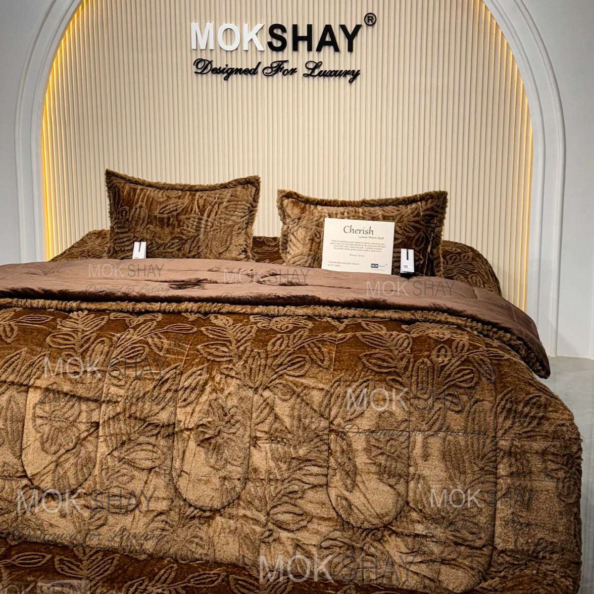 CHERISH • PREMIUM QUILT / RAJAI DOUBLE BED IMPORTED TUFFTED RABBIT FURR CUTLOOK 500GSM