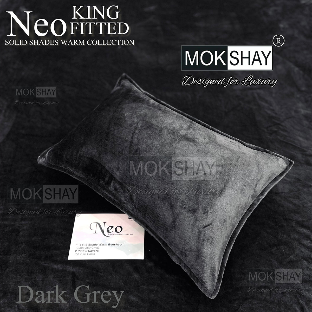 NEO • PREMIUM KING SIZE 360° ELASTIC FITTED SOLID SHADES WARM BEDSHEET SET