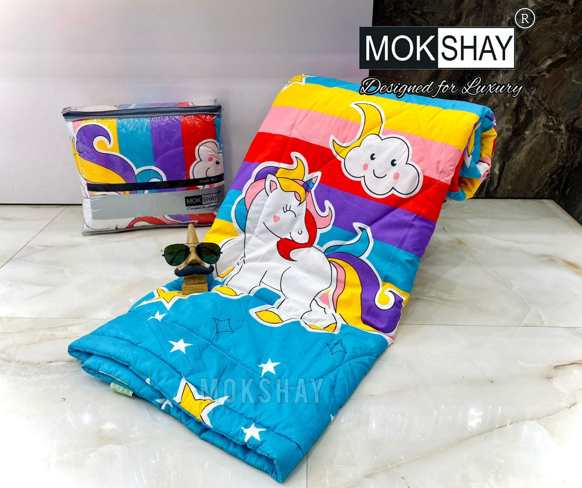 TEENS  PREMIUM SINGLE BED KIDS COMFORTER { 60x90INCHES }