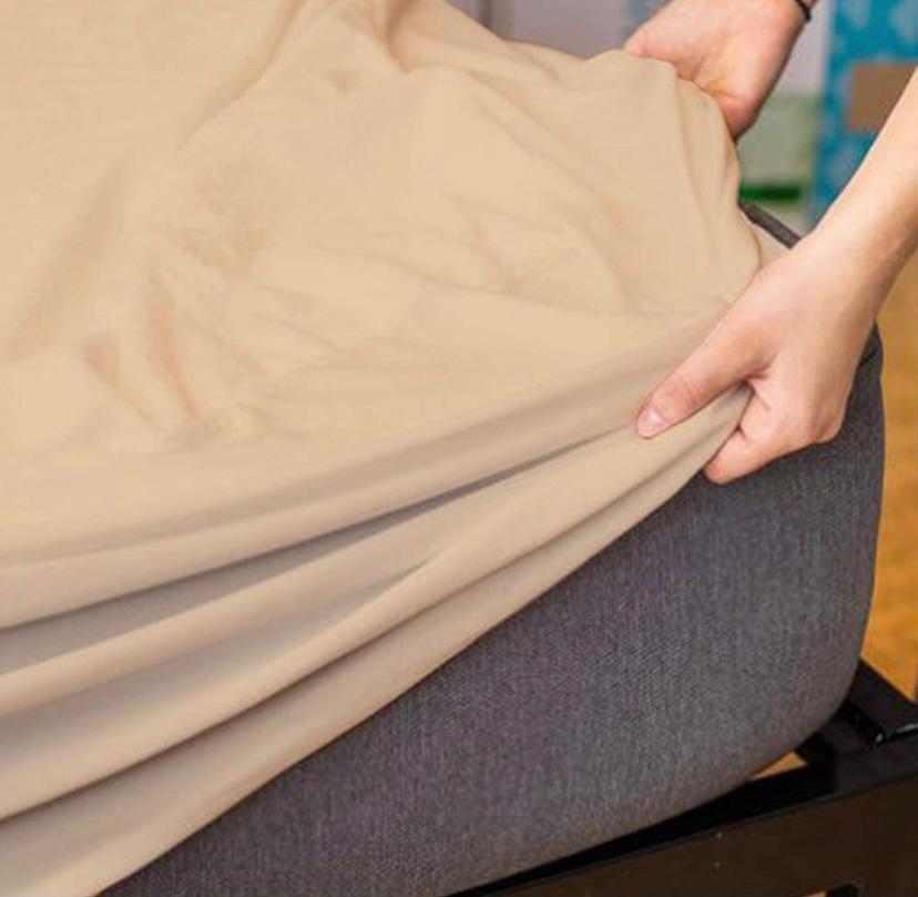COTTON TERRY FABRIC WATERPROOF LAMINATED MATTRESS PROTECTOR WITH ELASTIC FITTED CORNERS