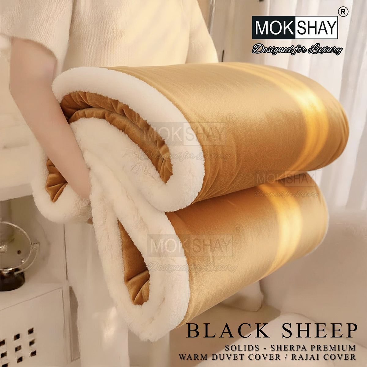 BLACK SHEEP • PREMIUM WARM SOLID BY SHERPA DOUBLE PLY AC BLANKET / DUVET COVER
