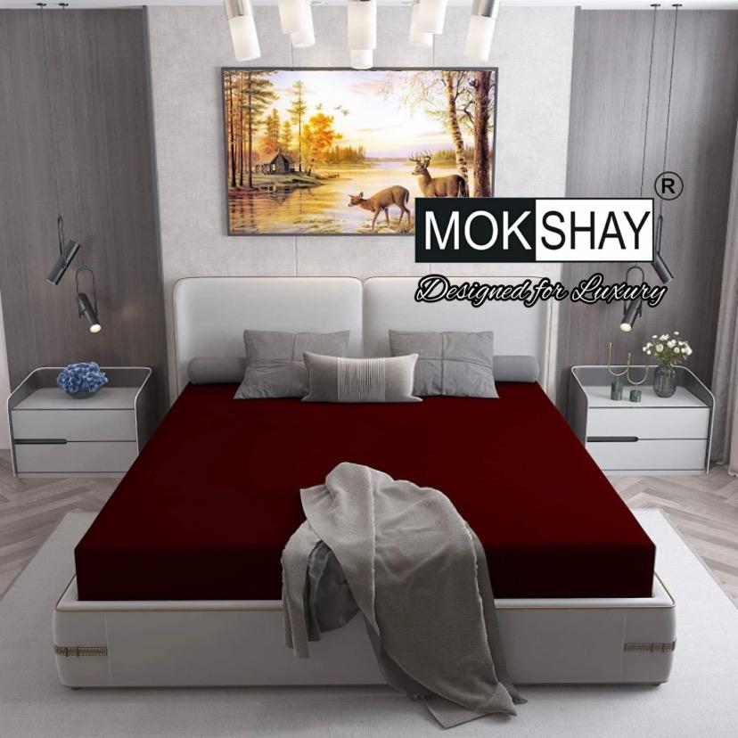 COTTON TERRY FABRIC WATERPROOF LAMINATED MATTRESS PROTECTOR WITH ELASTIC FITTED CORNERS