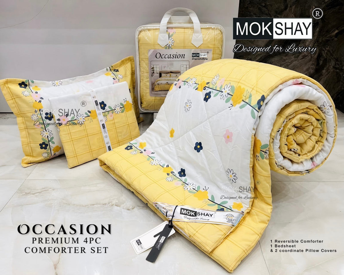 OCCASION • PREMIUM 4PC COMFORTER SET / COMFORTER WITH BEDSHEET