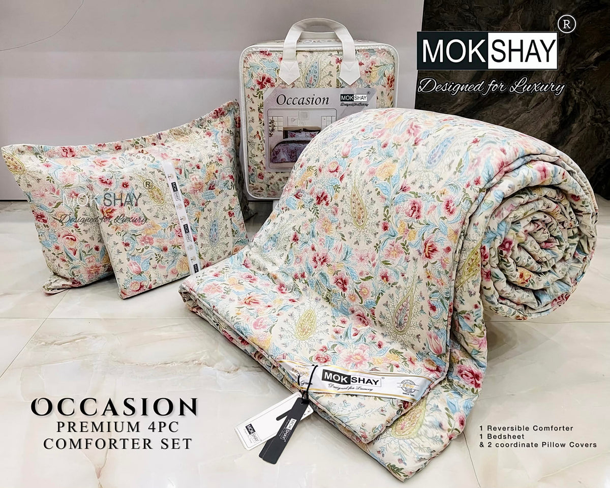 OCCASION • PREMIUM 4PC COMFORTER SET / COMFORTER WITH BEDSHEET