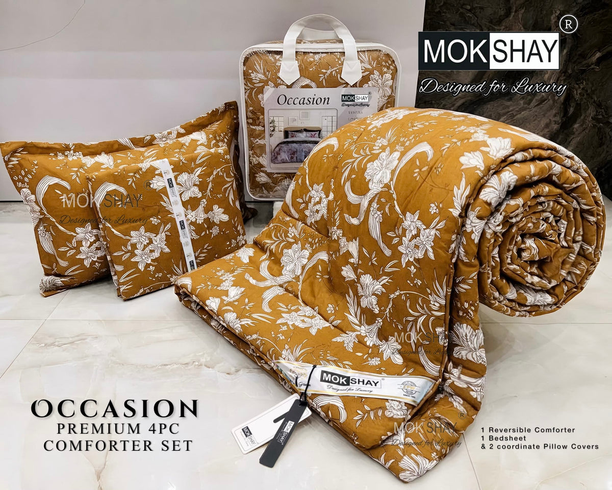 OCCASION • PREMIUM 4PC COMFORTER SET / COMFORTER WITH BEDSHEET