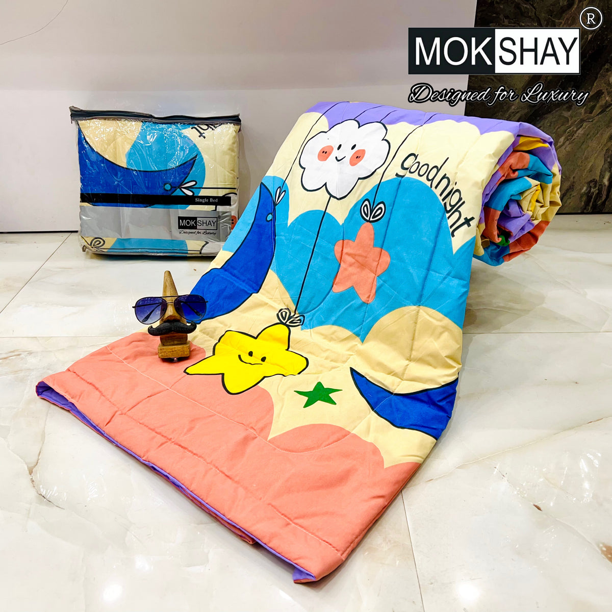TEENS  PREMIUM SINGLE BED KIDS COMFORTER { 60x90INCHES }