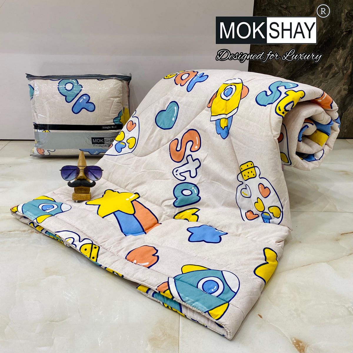 TEENS  PREMIUM SINGLE BED KIDS COMFORTER { 60x90INCHES }