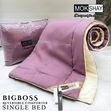 BIG BOSS SINGLE BED PREMIUM SOLIDS MODERN SHADES COMFORTER 60x90INCHE
