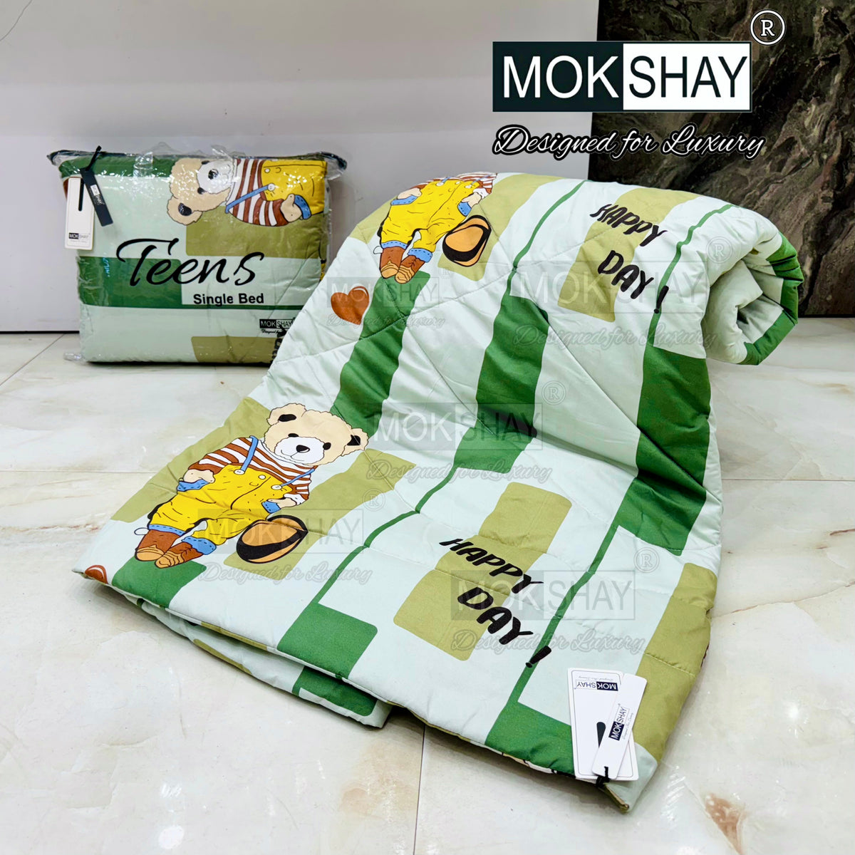 TEENS  PREMIUM SINGLE BED KIDS COMFORTER { 60x90INCHES }